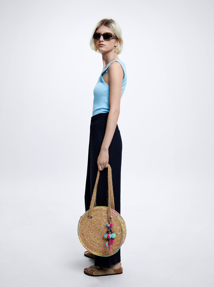 Parfois Straw With Pendant Prenosná Taška Damske Béžové | Slovensko-KFJB02916