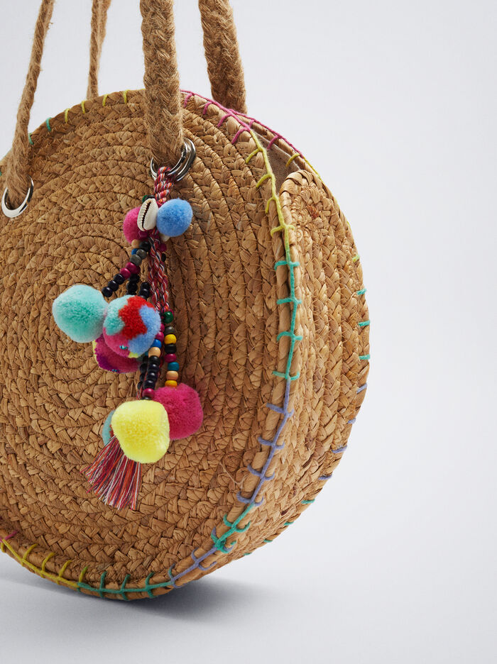 Parfois Straw With Pendant Prenosná Taška Damske Béžové | Slovensko-KFJB02916
