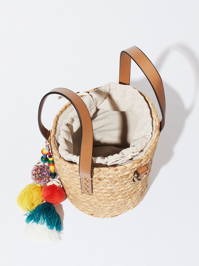 Parfois Straw With Pendant Prenosná Taška Damske Béžové | Slovensko-MCNZ47801