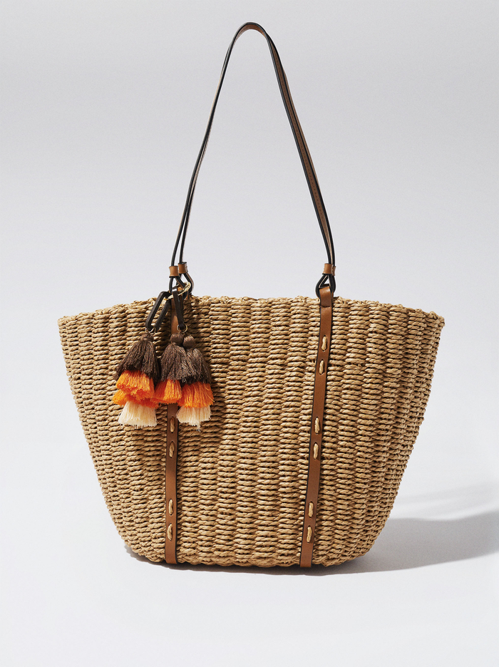 Parfois Straw With Pendant Prenosná Taška Damske Béžové | Slovensko-XQTR71280