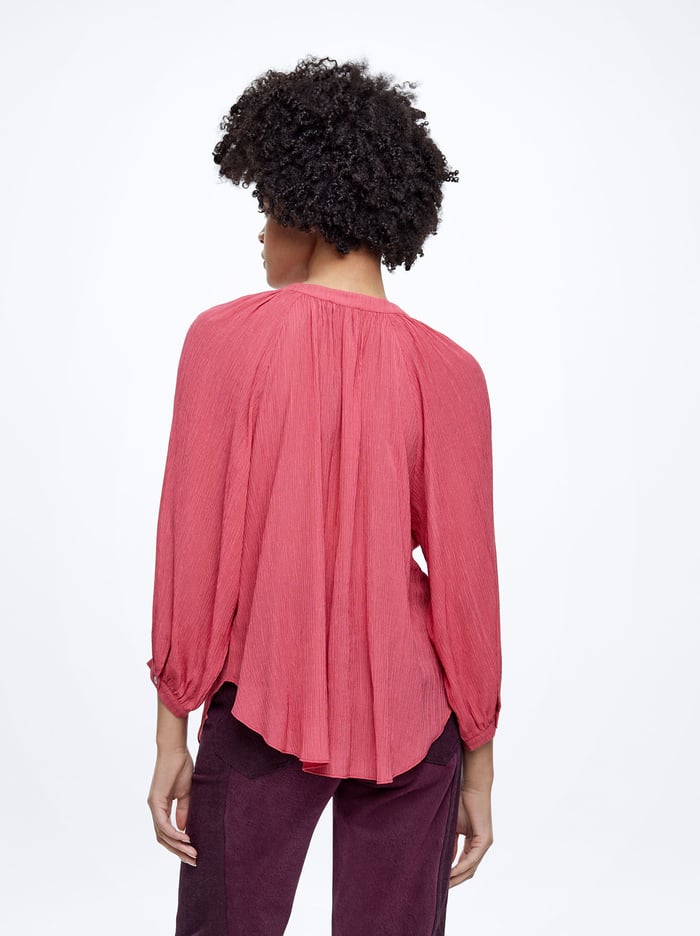 Parfois Textured With Puffed Sleeves Kosele Damske Červené | Slovensko-FAOM17095