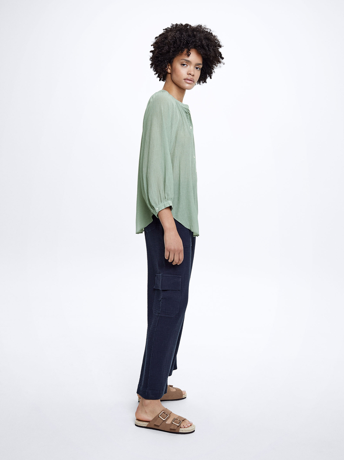 Parfois Textured With Puffed Sleeves Kosele Damske Zelene | Slovensko-KOPA23417