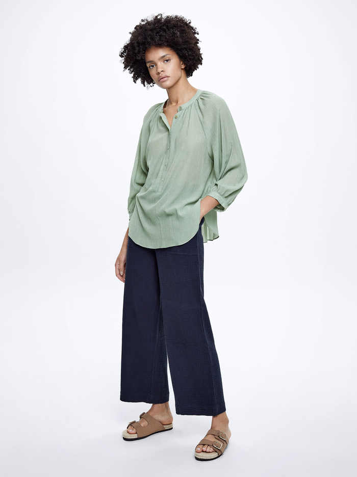 Parfois Textured With Puffed Sleeves Kosele Damske Zelene | Slovensko-KOPA23417
