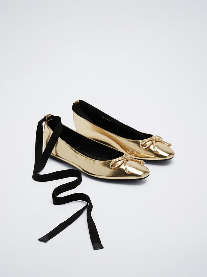 Parfois Tied With Bow Balerinky Damske Zlate | Slovensko-GAPF63874