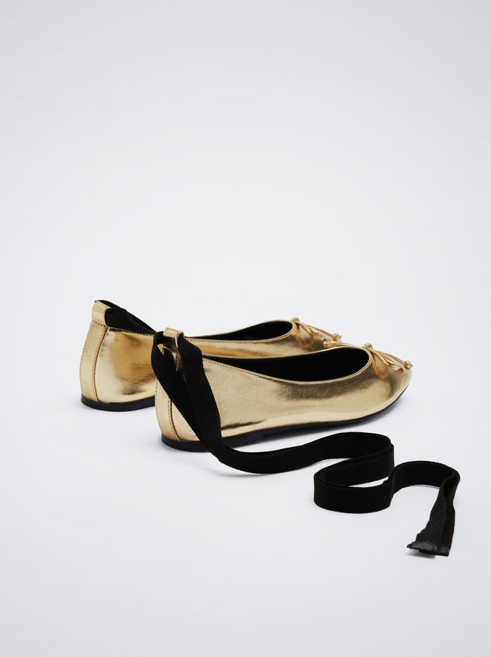 Parfois Tied With Bow Balerinky Damske Zlate | Slovensko-GAPF63874