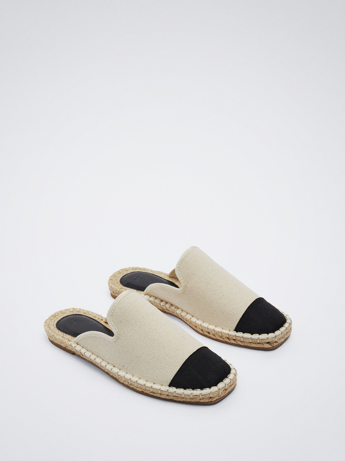 Parfois Two-Tone Jute Mules Damske Biele | Slovensko-AVUC10549