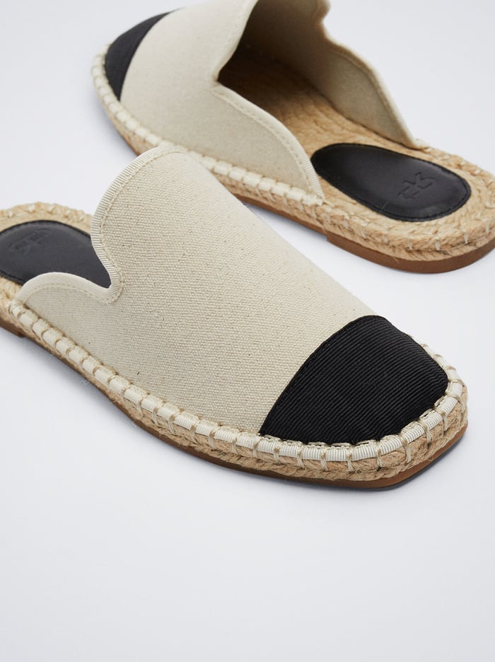 Parfois Two-Tone Jute Mules Damske Biele | Slovensko-AVUC10549
