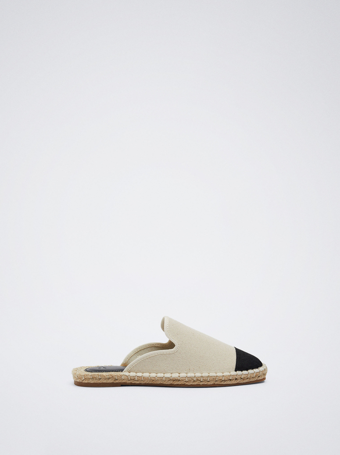 Parfois Two-Tone Jute Mules Damske Biele | Slovensko-AVUC10549