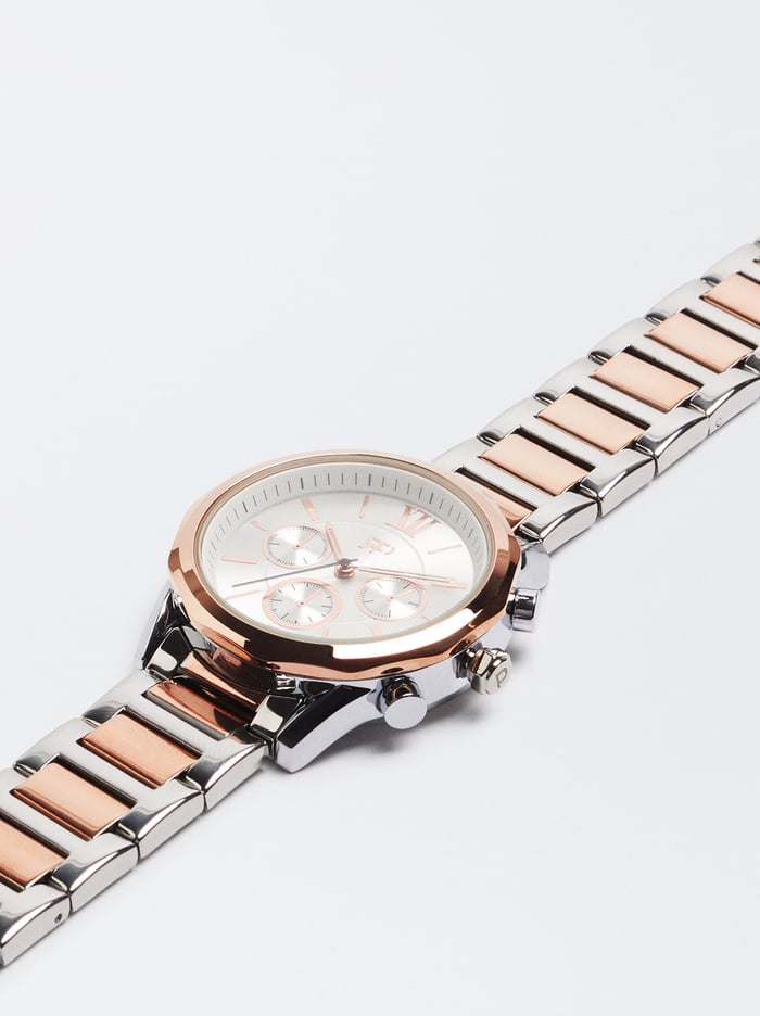 Parfois Two-Toned Steel Remienkove Hodinky Damske Ruzove Zlate | Slovensko-CZBK60152