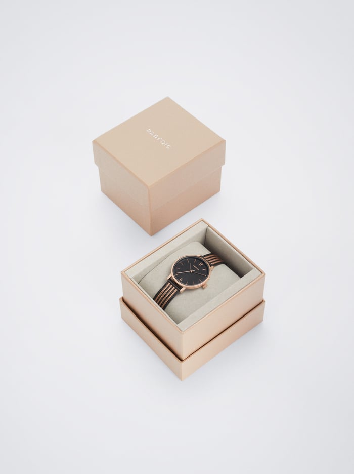 Parfois Two-Toned Steel Remienkove Hodinky Damske Čierne | Slovensko-IFQX34982