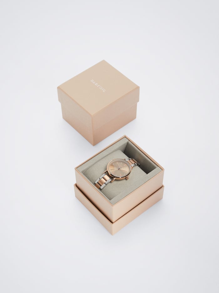 Parfois Two-Toned Steel Remienkove Hodinky Damske Ruzove Zlate | Slovensko-MTAH29054