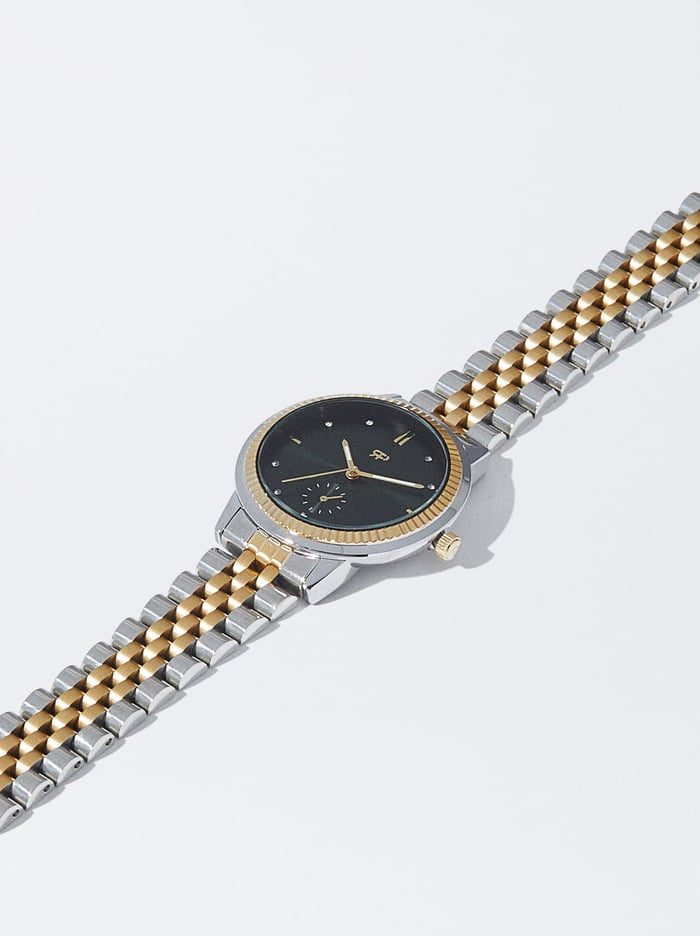 Parfois Two-Toned Steel Remienkove Hodinky Damske Zelene | Slovensko-ZLND62791