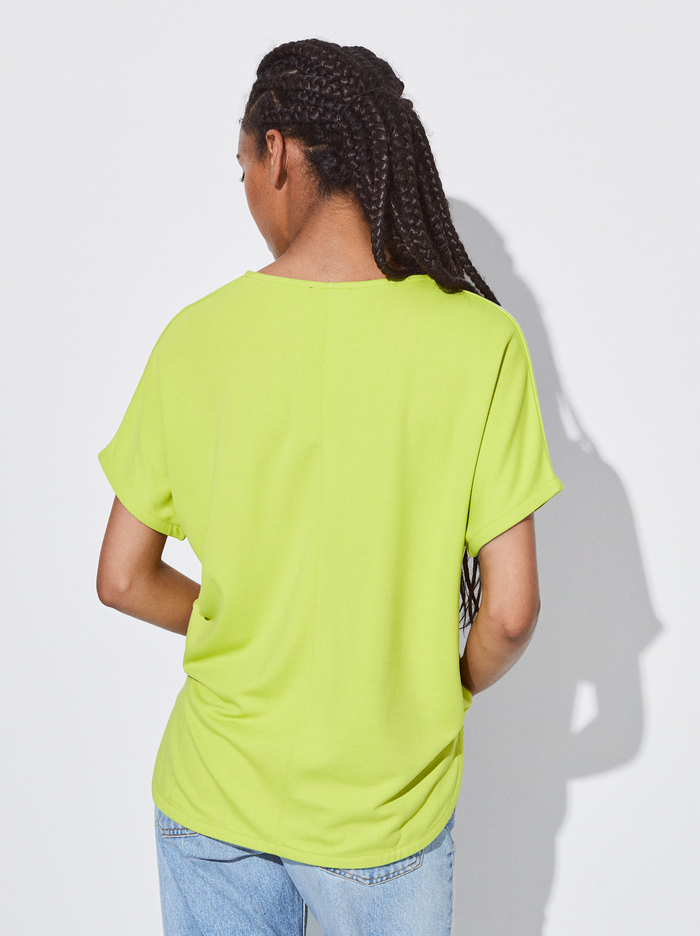 Parfois V-Neck Basic T-Shirts Damske Zelene | Slovensko-WDUB15482
