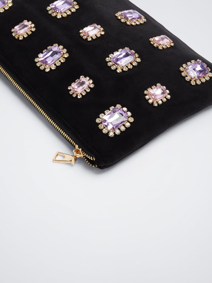 Parfois Velvet With Crystals Penazenky Damske Čierne | Slovensko-PCUB97518