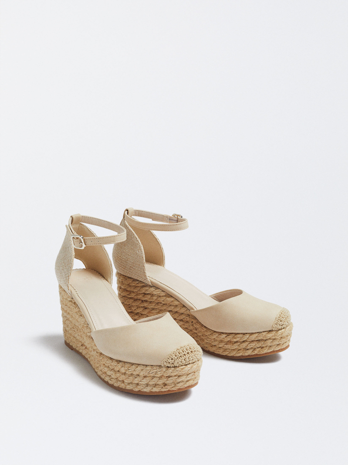 Parfois Wedge With Ankle Remienkove Sandále Damske Béžové | Slovensko-QEIS58642