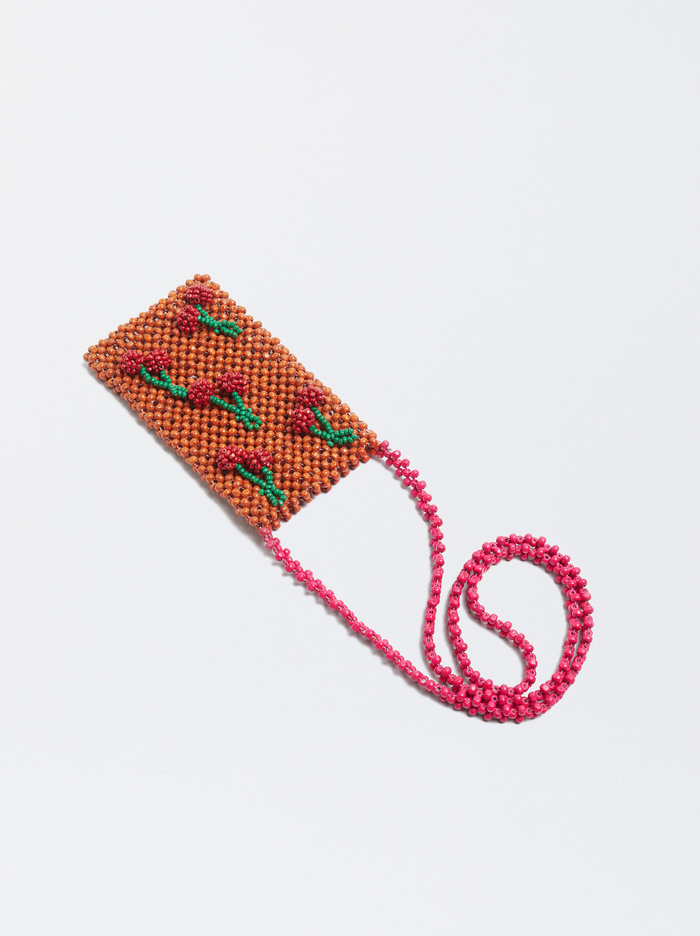 Parfois Wooden With Beads Taska Na Mobil Damske Oranžové | Slovensko-QXNE38029