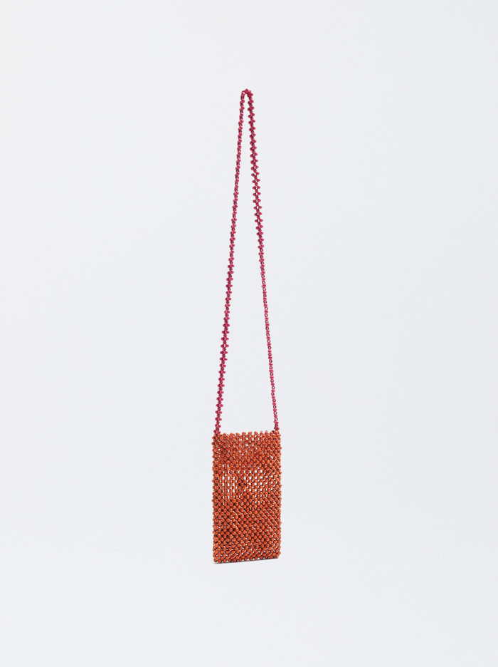Parfois Wooden With Beads Taska Na Mobil Damske Oranžové | Slovensko-QXNE38029