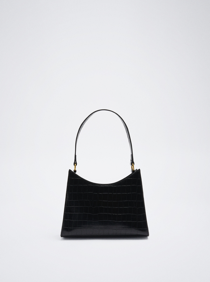 Parfois Animal Embossed Taška Cez Rameno Damske Čierne | Slovensko-QYUJ83765