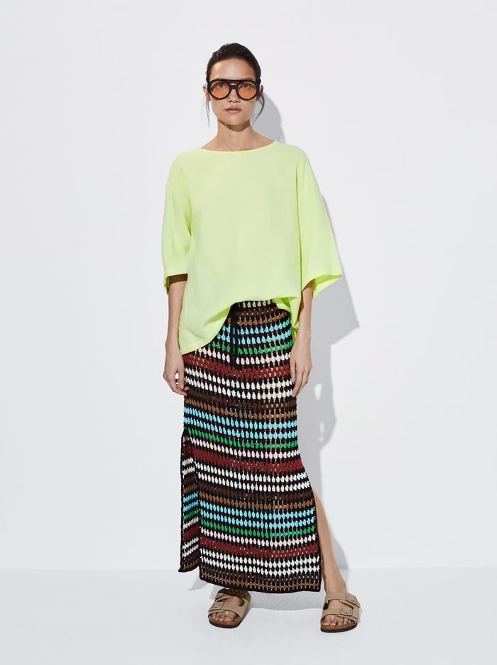 Parfois Bavlnene Textured T-Shirts Damske Zelene | Slovensko-MLVE56914