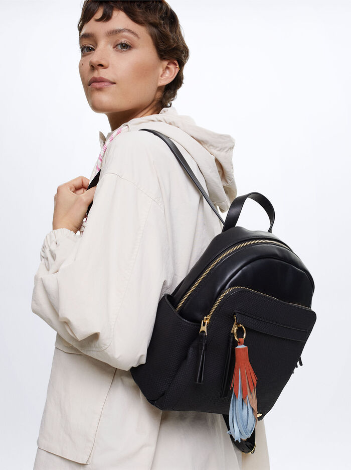 Parfois Color Block With Pendant Batohy Damske Čierne | Slovensko-ASJG14832