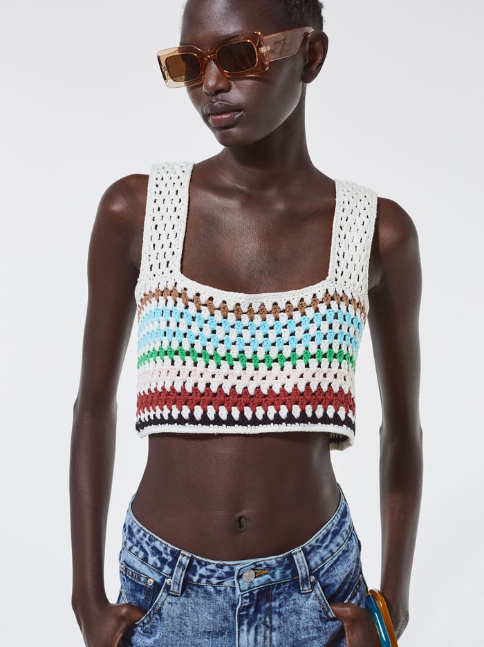 Parfois Crochet Bavlnene Crop Topy Damske Viacfarebný | Slovensko-FPDY58013