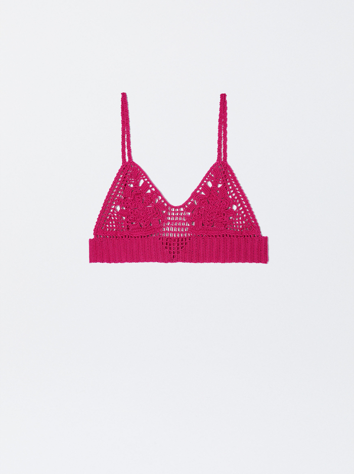 Parfois Crochet Crop Topy Damske Ruzove | Slovensko-KVUN25039