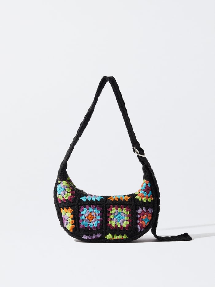 Parfois Crochet Taška Cez Rameno Damske Čierne | Slovensko-BFDV59462