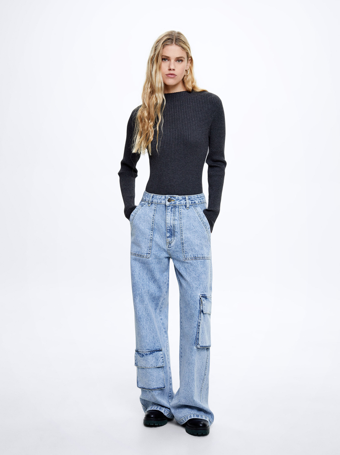 Parfois Denim Cargo Nohavice Damske Modre | Slovensko-JAFO46912
