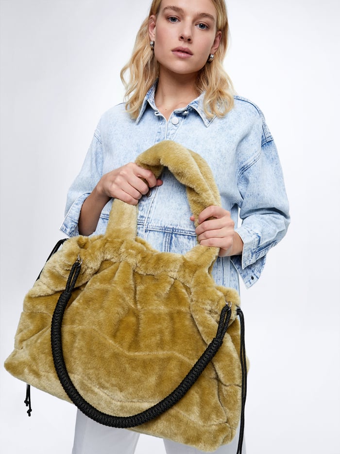 Parfois Faux Fur Prenosná Taška Damske Zelene | Slovensko-WCMJ31625