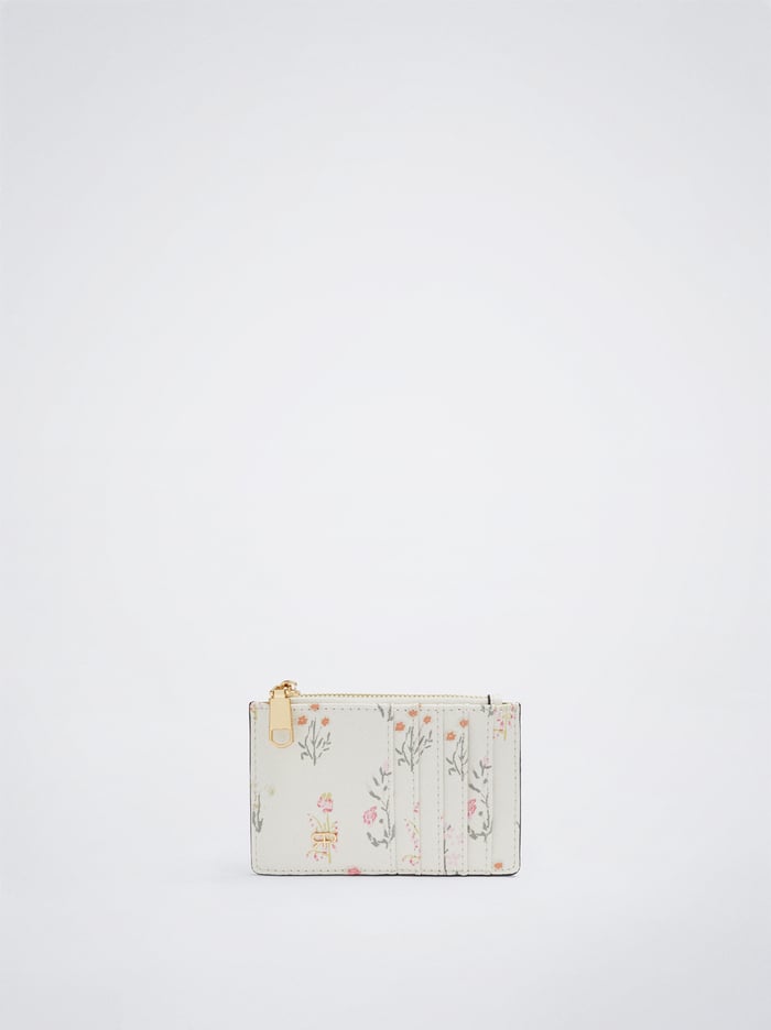 Parfois Floral Print Držiteľ Karty Damske Biele | Slovensko-TBAJ31907