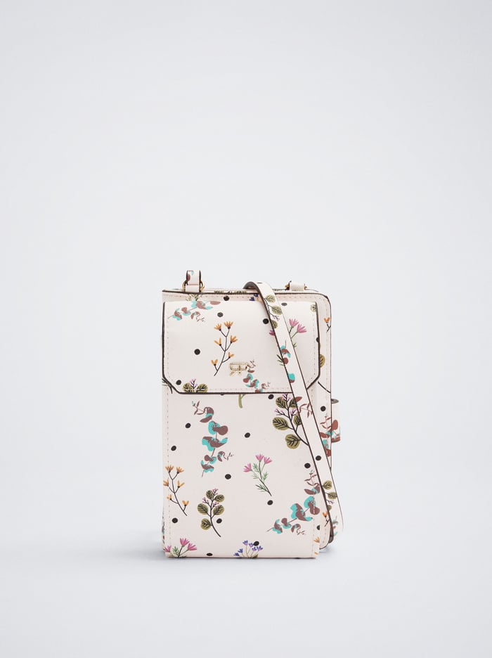 Parfois Floral Print Taska Na Mobil Damske Béžové | Slovensko-LQTG74581