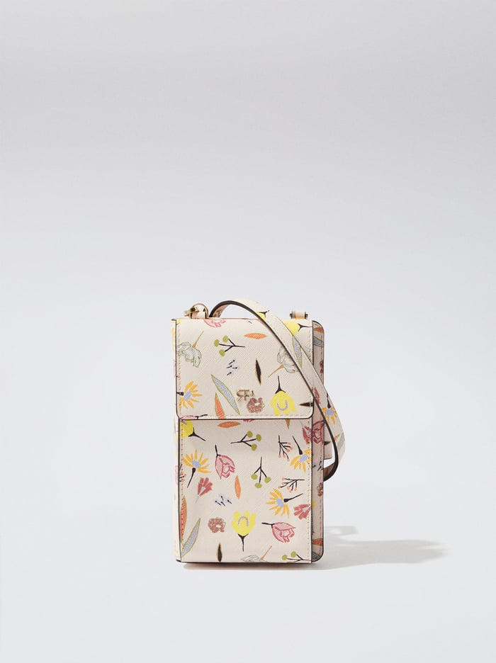 Parfois Floral Print Taska Na Mobil Damske Béžové | Slovensko-WBYF54801