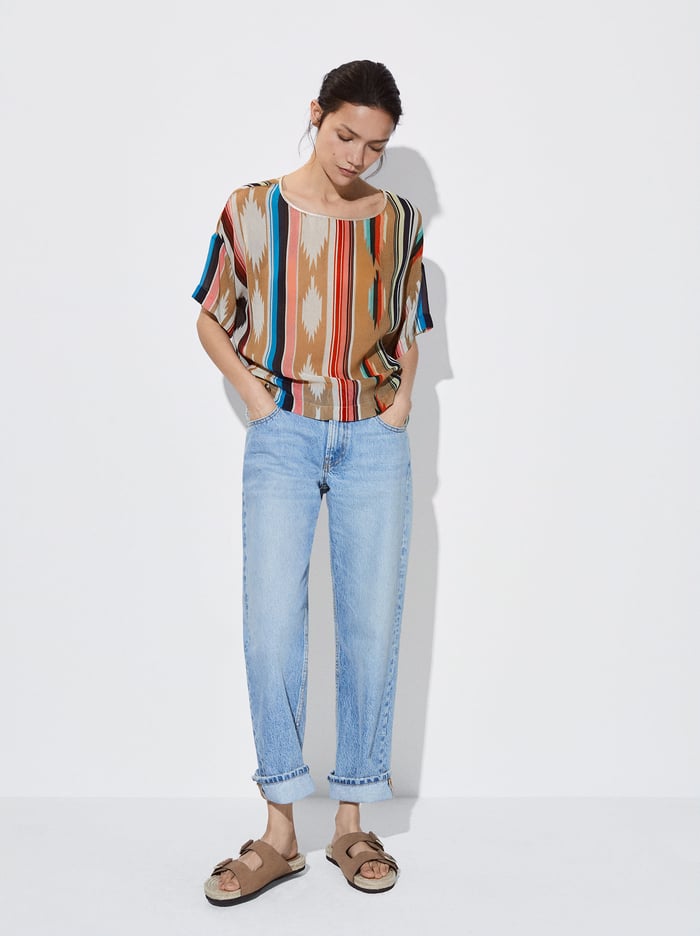 Parfois Kratke-Sleeved Printed Topy Damske Viacfarebný | Slovensko-BQAP26483