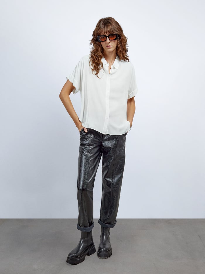 Parfois Kratke-Sleeved With Buttons Kosele Damske Biele | Slovensko-ARIU97051