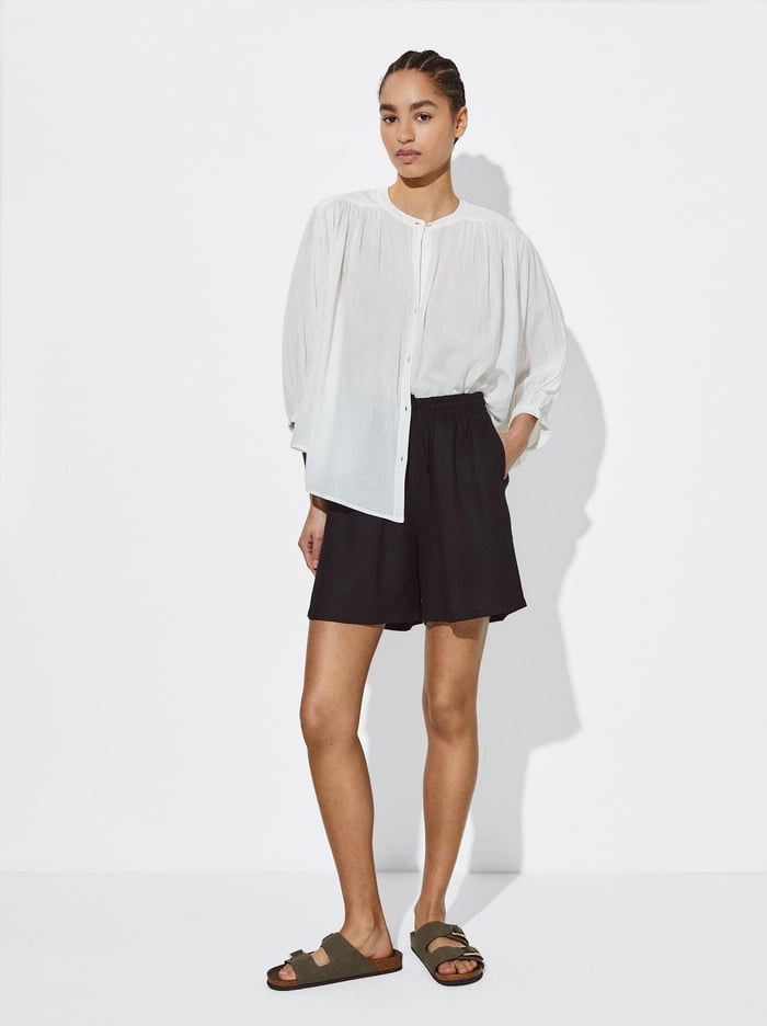 Parfois Linen With Elastic Waistband Sortky Damske Čierne | Slovensko-GSZW51238