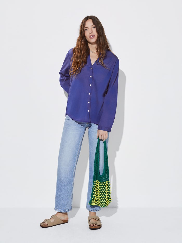 Parfois Long-Sleeved Bavlnene Kosele Damske Modre | Slovensko-VXYP32869