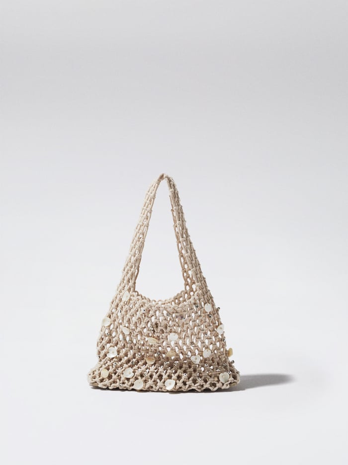Parfois Mesh With Shells And Strass Kabelky Damske Biele | Slovensko-SREB62174