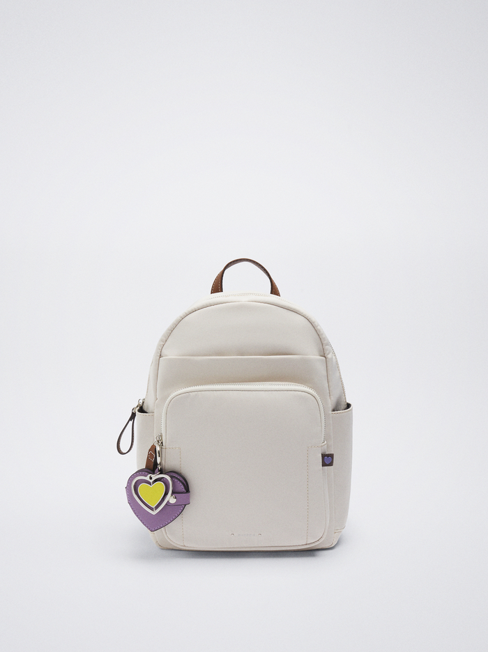 Parfois Nylon With Heart Pendant Batohy Damske Biele | Slovensko-JKLZ16903