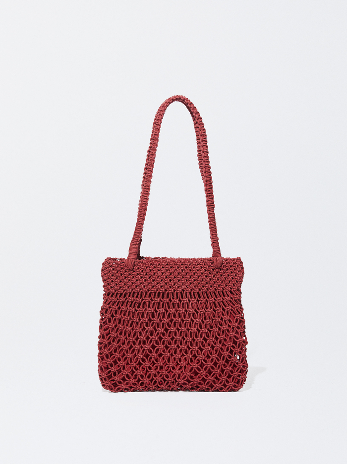 Parfois Online Exclusive - Crochet Taška Cez Rameno Damske Tmavo Červené | Slovensko-GDSO30847