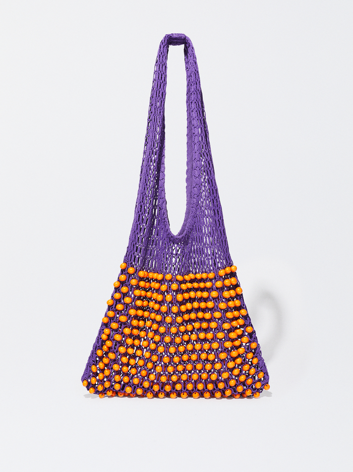 Parfois Online Exclusive - Crochet With Beads Taška Cez Rameno Damske Nachový | Slovensko-HMQZ25916