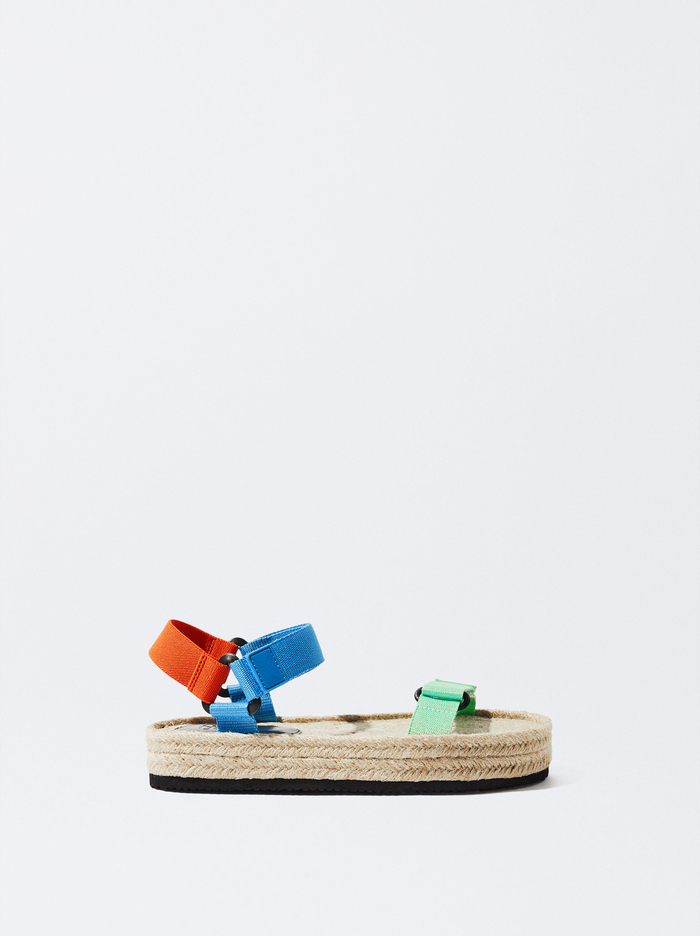 Parfois Online Exclusive - Cross Straps Jute Sandále Damske Viacfarebný | Slovensko-KPTD96372
