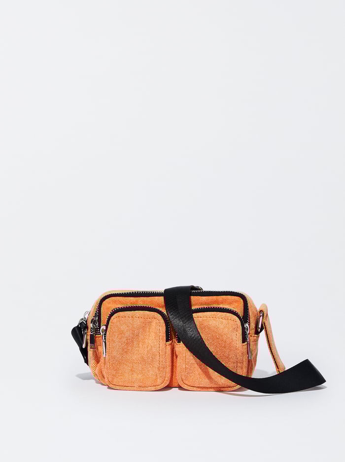 Parfois Online Exclusive - Denim Crossbody Kabelka Damske Oranžové | Slovensko-JOTW13785