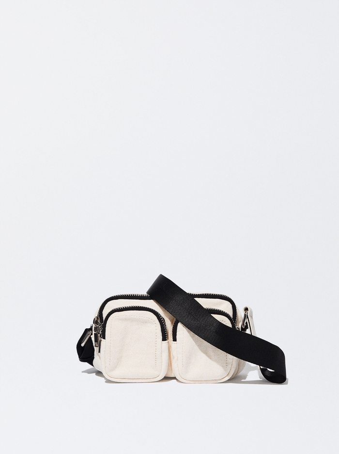 Parfois Online Exclusive - Denim Crossbody Kabelka Damske Biele | Slovensko-ULPZ47683