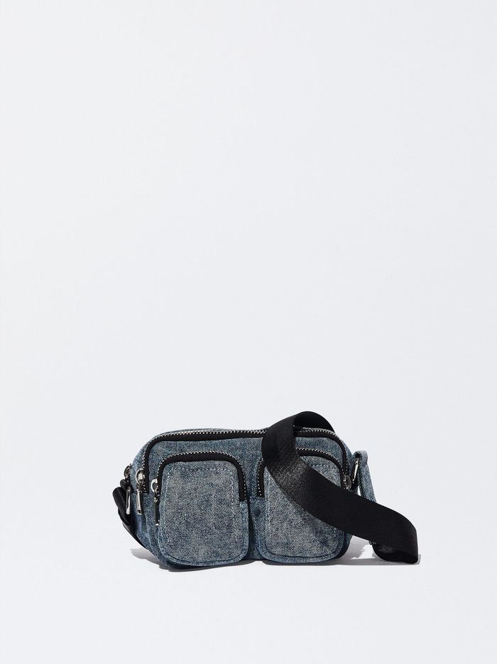 Parfois Online Exclusive - Denim Crossbody Kabelka Damske Modre | Slovensko-XDTA34869