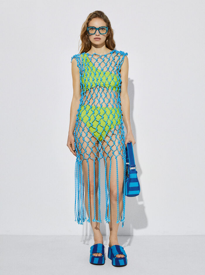 Parfois Online Exclusive - Knotted Cord Midi Saty Damske Modre | Slovensko-SMJT08756