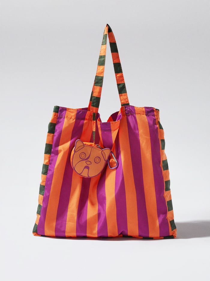 Parfois Online Exclusive - Nylon With Stripes Prenosná Taška Damske Oranžové | Slovensko-GPXJ48735