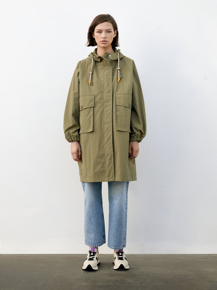 Parfois Pockets And Hood Parka Damske Zelene | Slovensko-JXPR96402