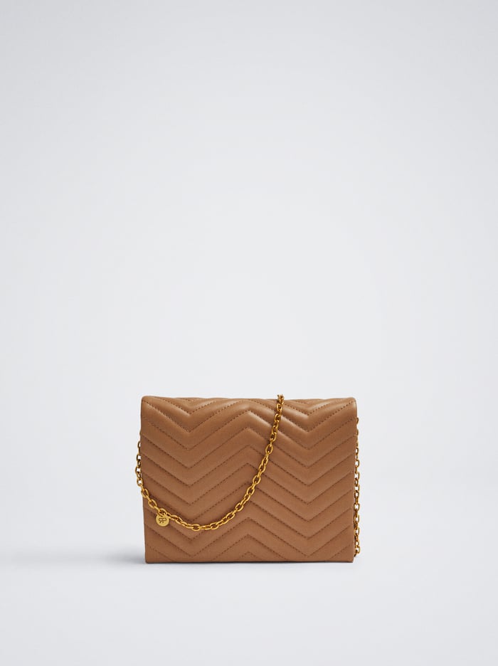 Parfois Prešívané With Chain Crossbody Kabelka Damske Hnede | Slovensko-ICKA03179