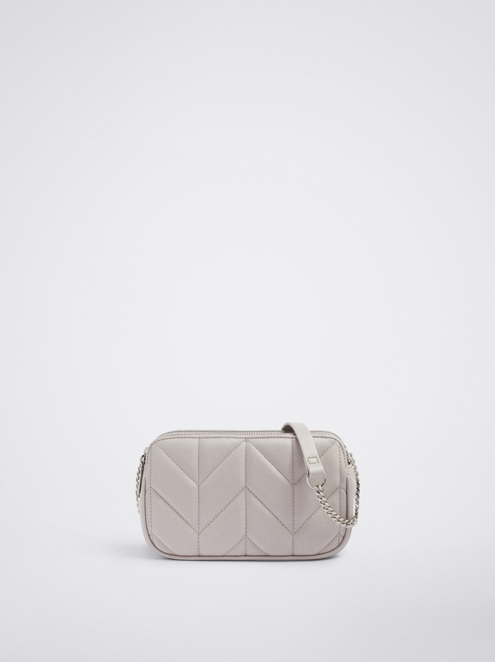 Parfois Prešívané With Chain Crossbody Kabelka Damske Biele | Slovensko-RYHV50738