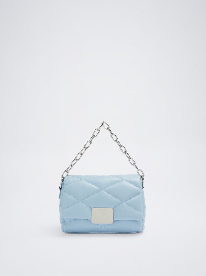 Parfois Prešívané With Chain Crossbody Kabelka Damske Modre | Slovensko-XLJU15706